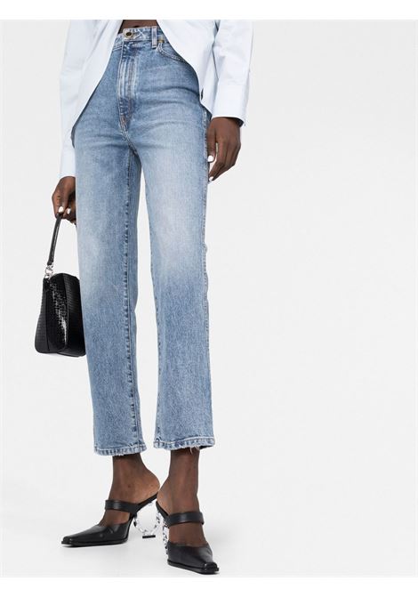Blue Abigail high-waisted straight-leg jeans - women KHAITE | 1071096