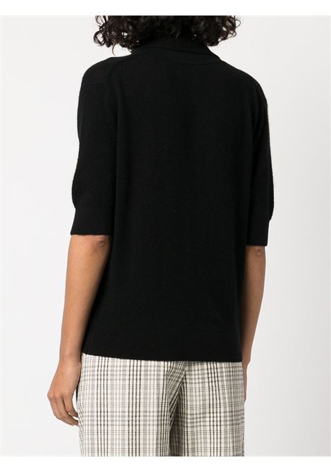 Black jo polo-style collar top Khaite - women KHAITE | 8787605200