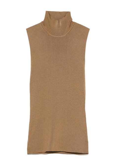 Top a collo alto in marrone Khaite - donna KHAITE | 9919429736