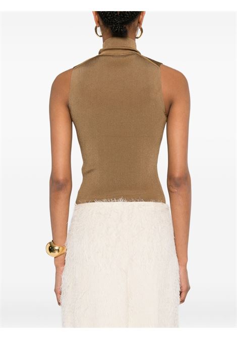 Top a collo alto in marrone Khaite - donna KHAITE | 9919429736