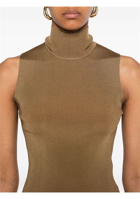 Top a collo alto in marrone Khaite - donna KHAITE | 9919429736