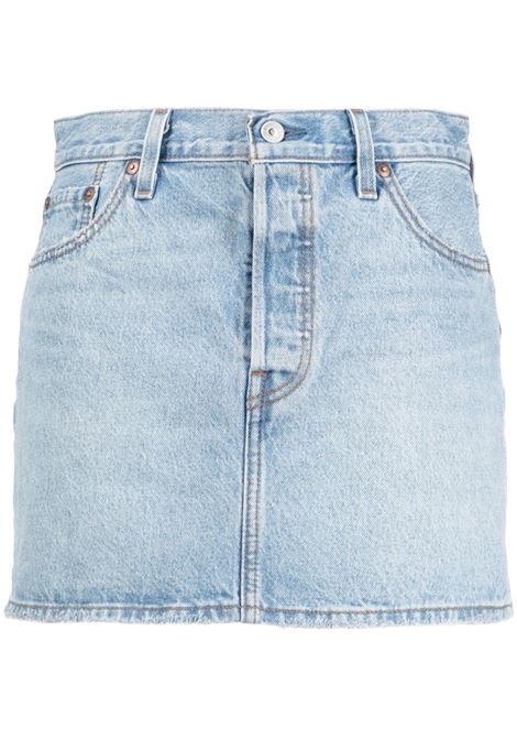 Blue mid-rise denim skirt Levi's - women