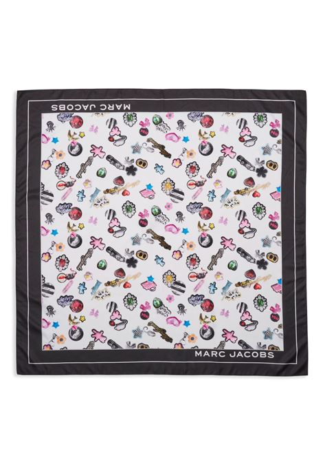 Sciarpa con stampa Sticker in bianco Marc jacobs - donna MARC JACOBS | Sciarpe | 2S5RRA010W28101