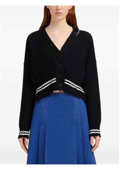 black v-neck cardigan Marni - women MARNI | CDMD0223Q0UFC652V2N99