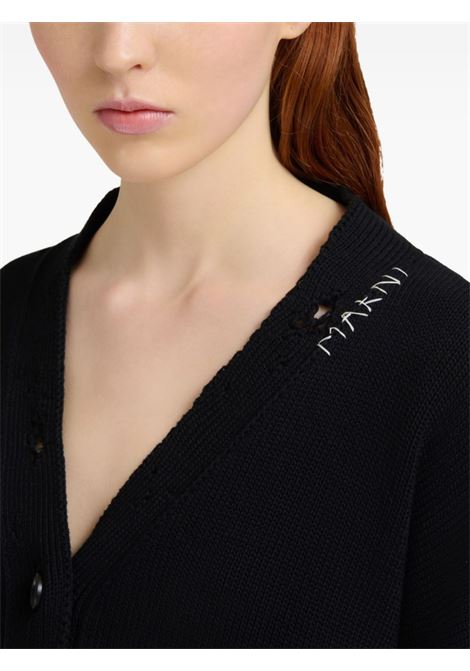 black v-neck cardigan Marni - women MARNI | CDMD0223Q0UFC652V2N99