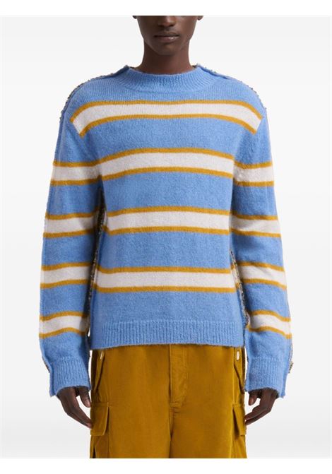 Light blue striped sweater Marni - men MARNI | GCMG0204Q1UFU193STB26