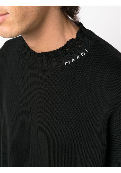 Black Twisted crew-neck jumper - MARNI  men MARNI | GCMG0210A0UFC65200N99