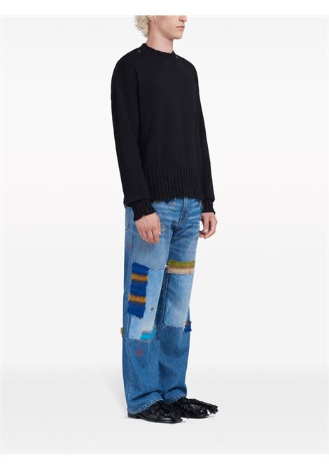 Black Twisted crew-neck jumper - MARNI  men MARNI | GCMG0210A0UFC65200N99