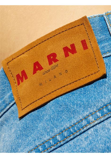 Blue logo-patch cotton jeans Marni - men MARNI | PUJU0021A2USCW91BDB44