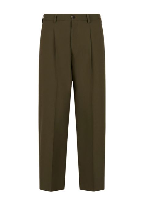 Military green tapered trousers Marni - men