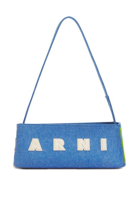 Borsa a spalla Museo in blu Marni - donna