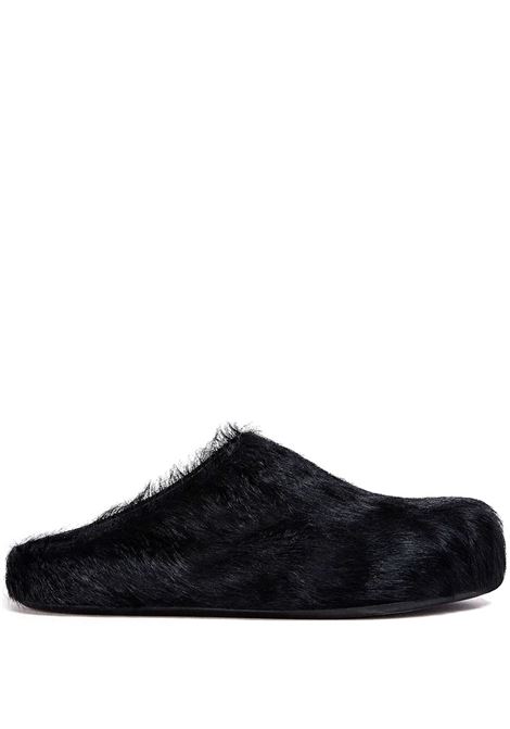 Black Fussbet Sabot calf-hair mules Marni - men MARNI | SBMR000600P412200N99