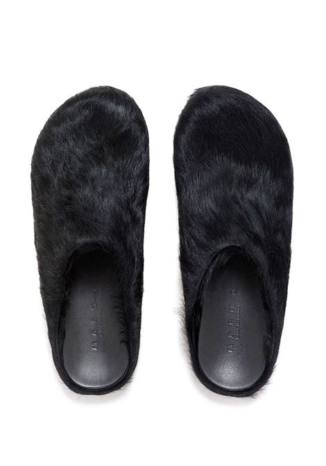 Black Fussbet Sabot calf-hair mules Marni - men MARNI | SBMR000600P412200N99