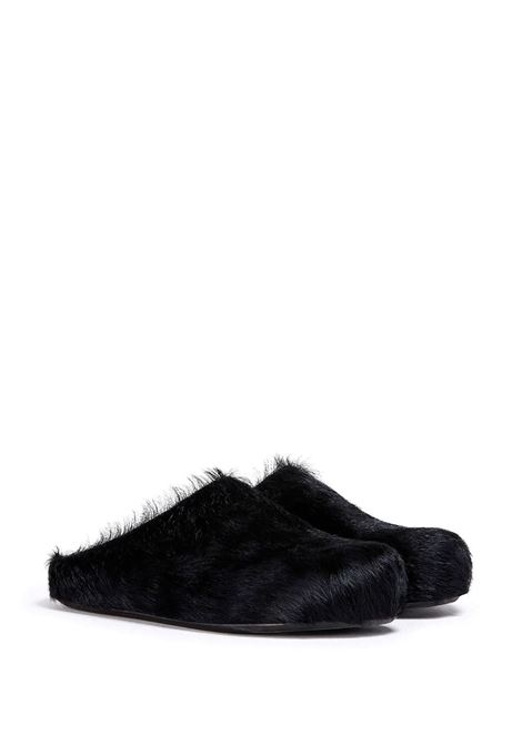 Black Fussbet Sabot calf-hair mules Marni - men MARNI | SBMR000600P412200N99