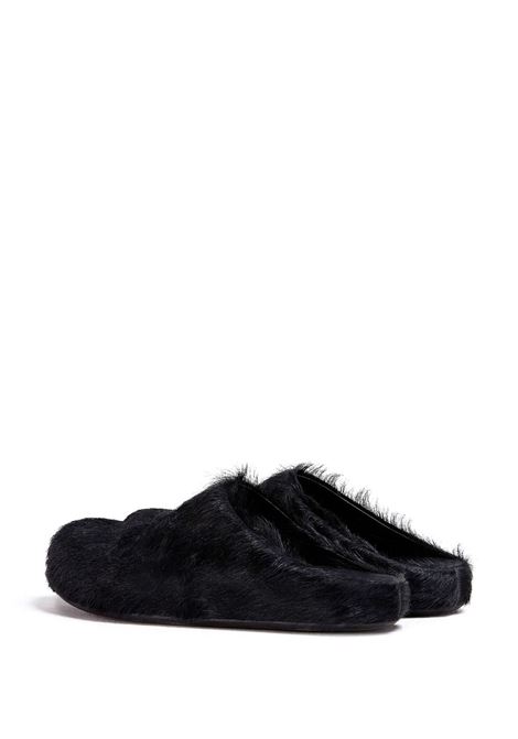 Black Fussbet Sabot calf-hair mules Marni - men MARNI | SBMR000600P412200N99