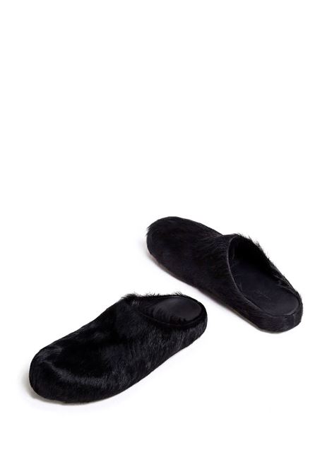 Black Fussbet Sabot calf-hair mules Marni - men MARNI | SBMR000600P412200N99