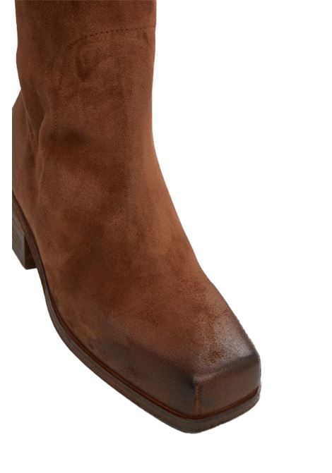 Brown block-heel suede ankle boots Marsell - women MARSELL | MW6665P024454