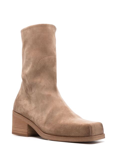 Brown block-heel suede ankle boots Marsell - women MARSELL | MW6665P024454