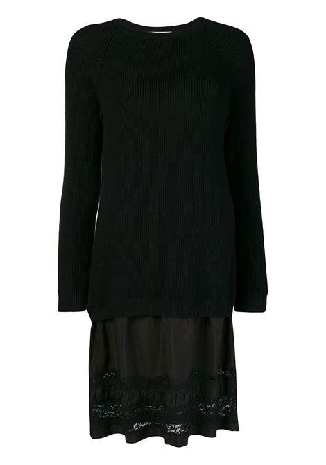 Abito in maglia con gonna in pizzo in nero Moschino - donna MOSCHINO | 048855002555