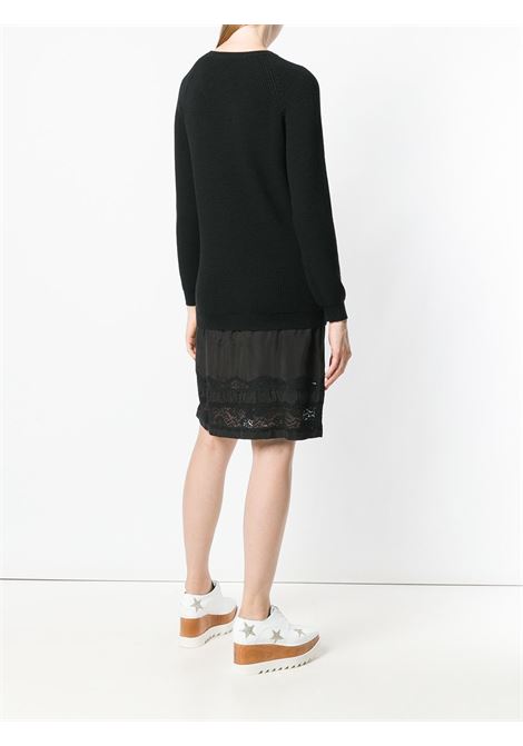 Abito in maglia con gonna in pizzo in nero Moschino - donna MOSCHINO | 048855002555
