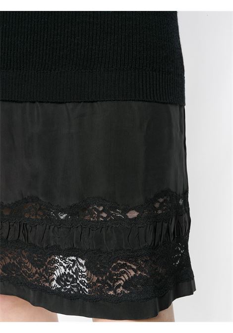 Abito in maglia con gonna in pizzo in nero Moschino - donna MOSCHINO | 048855002555