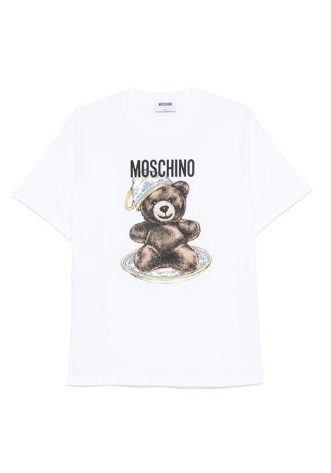 T-shirt con logo in bianco Moschino - donna MOSCHINO | 072455411001