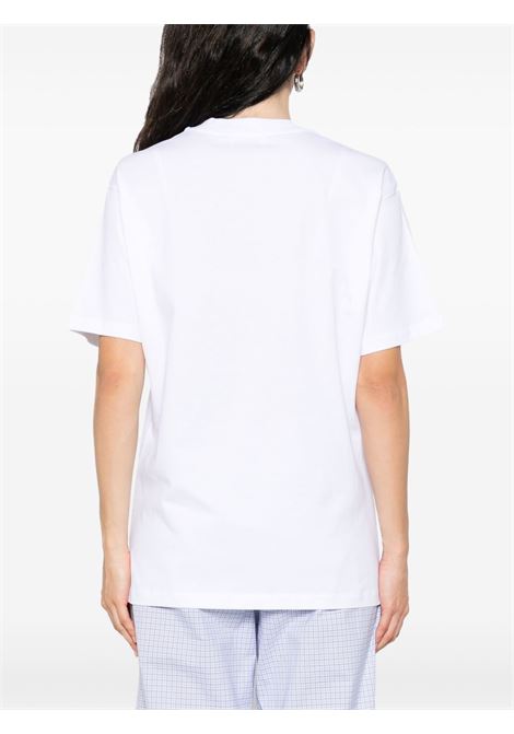 T-shirt con logo in bianco Moschino - donna MOSCHINO | 072455411001