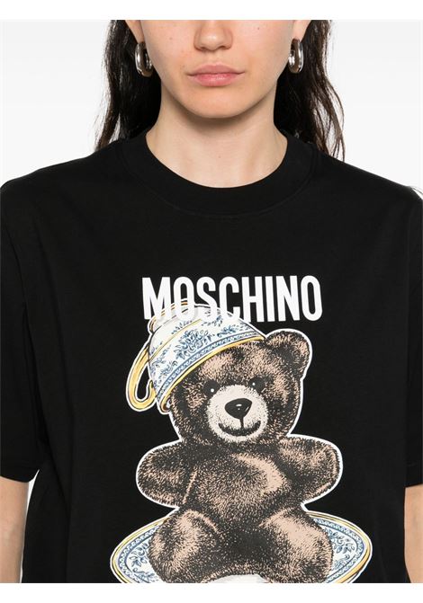 T-shirt Bear in nero Moschino - donna MOSCHINO | 072455411555
