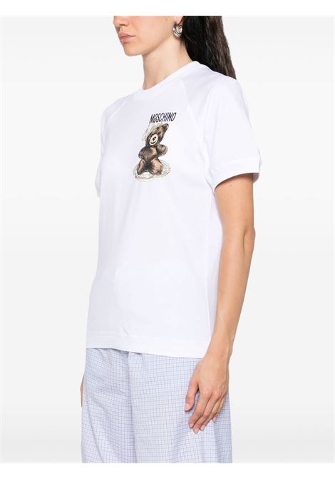 T-shirt con logo in bianco Moschino - donna MOSCHINO | 072555411001