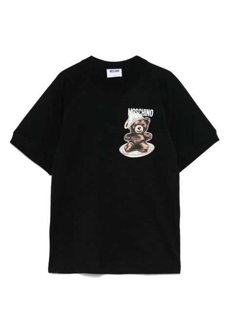 T-shirt con logo in nero Moschino - donna MOSCHINO | 072555411555