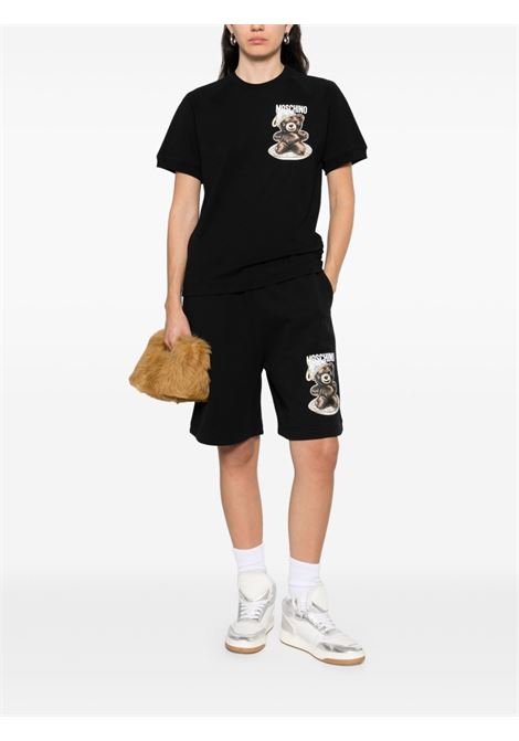 T-shirt con logo in nero Moschino - donna MOSCHINO | 072555411555