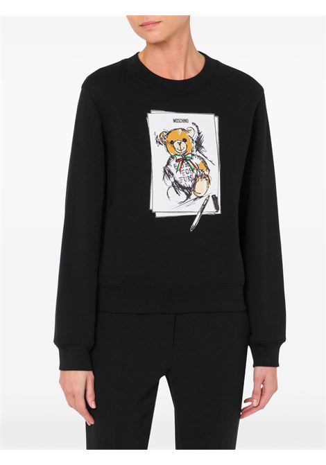 Felpa Teddy Bear in nero Moschino - donna MOSCHINO | 170755281555