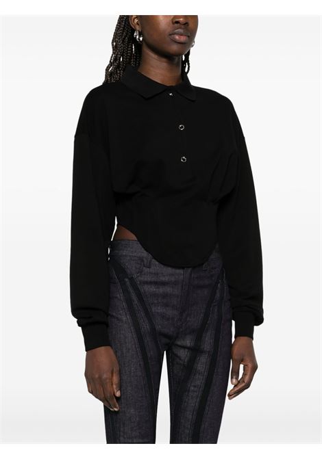 Top con dettaglio a corsetto in nero Mugler - donna MUGLER | 25F3TO070760141999