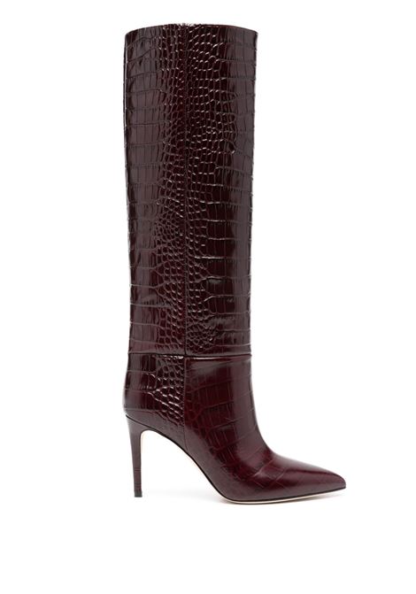 Bordeaux crocodile-embossed boots Paris Texas - women PARIS TEXAS | Boots | PX548XCOCORGNR
