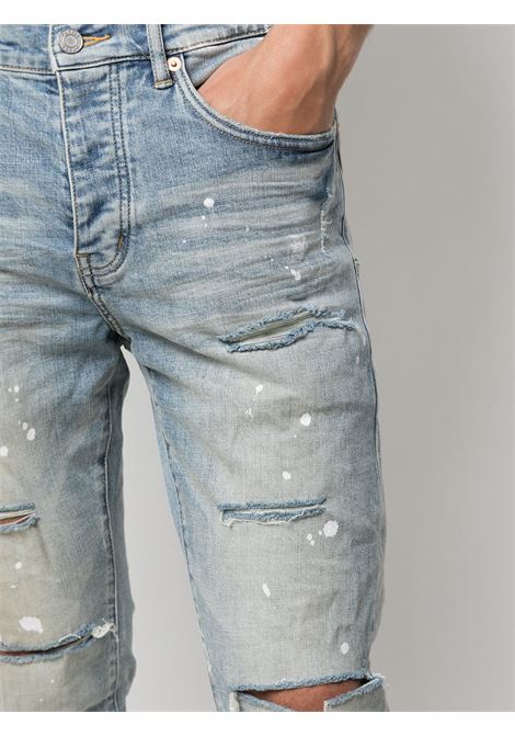 Jeans slim con stampa in blu Purple - uomo PURPLE | P001LIPLGHTINDG