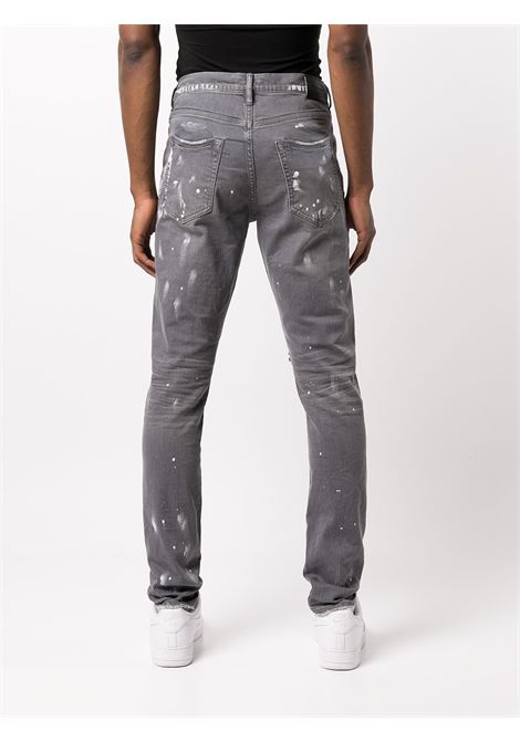 Jeans slim con effetto vissuto in grigio Purple - uomo PURPLE | P001WGKS122GRY