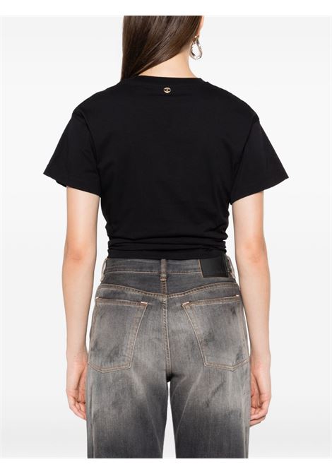 T-shirt con dttaglio ad anello in nero Rabanne - donna RABANNE | 23AJTO539CO485P001