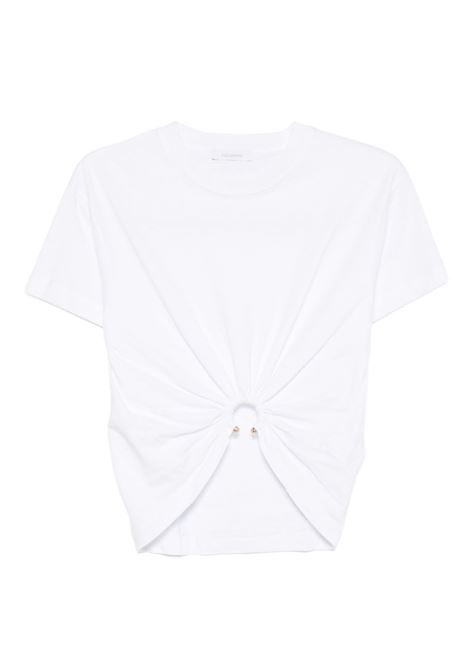 T-shirt con dettaglio ad anello in bianco Rabanne - donna RABANNE | 23AJTO539CO485P109
