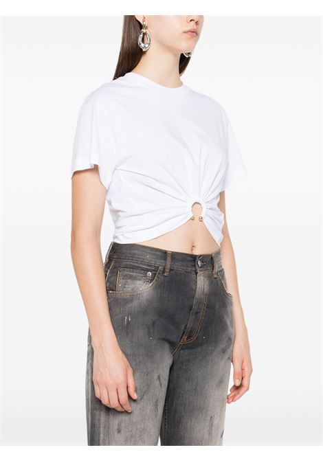 T-shirt con dettaglio ad anello in bianco Rabanne - donna RABANNE | 23AJTO539CO485P109