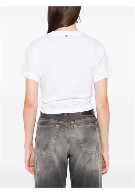 T-shirt con dettaglio ad anello in bianco Rabanne - donna RABANNE | 23AJTO539CO485P109