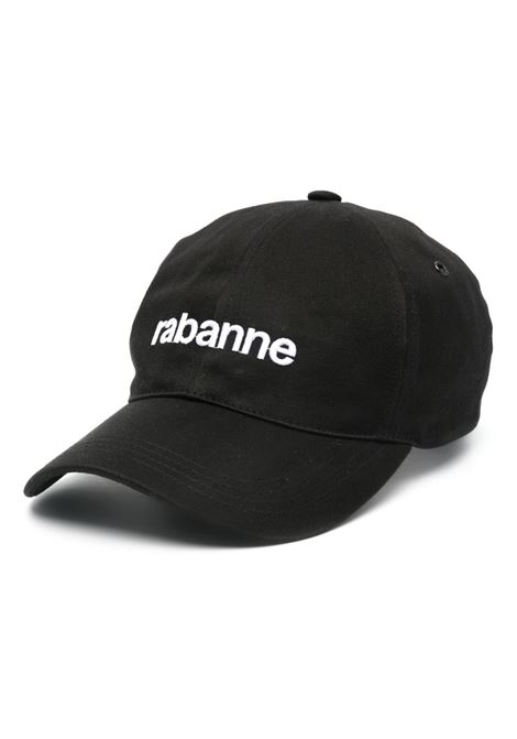 Black logo-embroidered baseball cap - RABANNE women RABANNE | 23HAA0170COT020P001