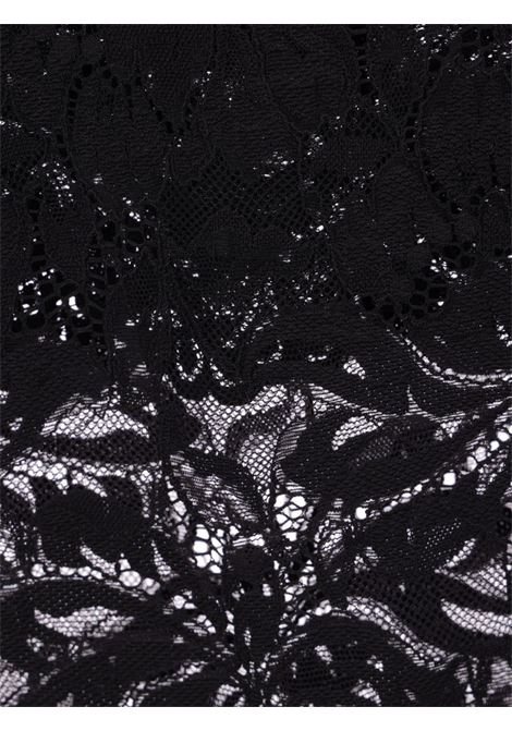 Black floral-lace sheer skirt Rabanne - women RABANNE | 24AJJU598PA0170P001