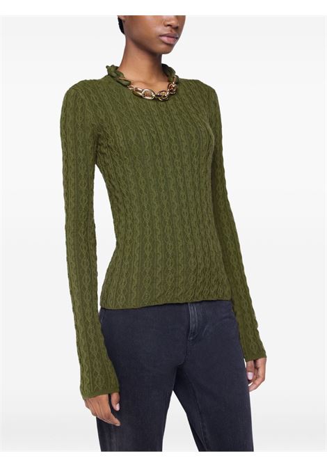 Green chain-detail sweater Rabanne - women RABANNE | 25AMPU049ML0320P303