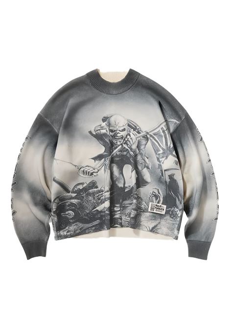 Grey trooper knit sweater x iron maiden Represent - men REPRESENT | MLM100574046