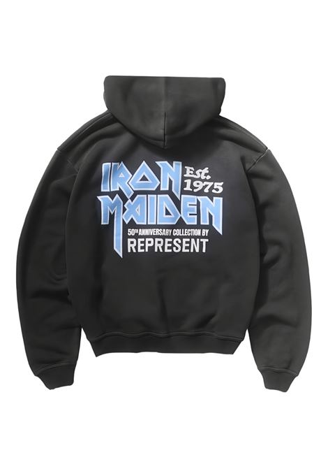 Felpa con cappuccio  x iron maiden in grigio Represent - uomo REPRESENT | MLM100578004