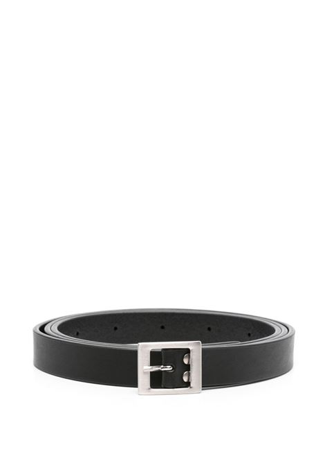 Cintura con fibbia con logo in nero Rick owens - donna RICK OWENS | Cinture | RA02E0779LGE09