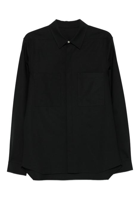 Camicia con tasche in nero Rick owens - uomo RICK OWENS | Camicie | RU02E1235ZL09