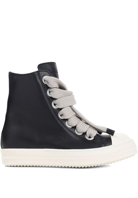 Black Jumbolace leather high-top sneakers Rick owens - men RICK OWENS | Sneakers | RU02E1892LCOW2911