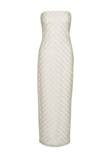 Abito con paillettes senza spalline in bianco Rotate - donna ROTATE | 114179857857