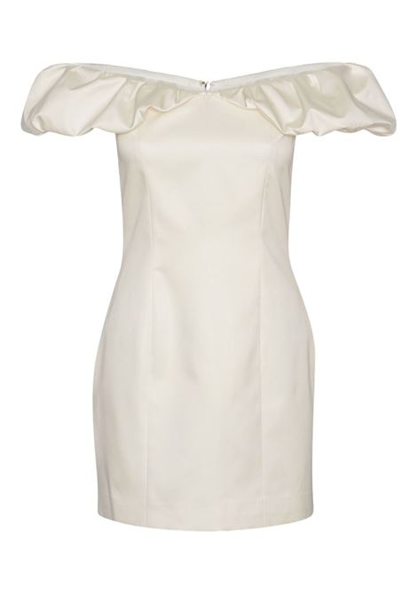 Abito corto con ruches e spalle scoperte in bianco Rotate - donna ROTATE | 114205857857